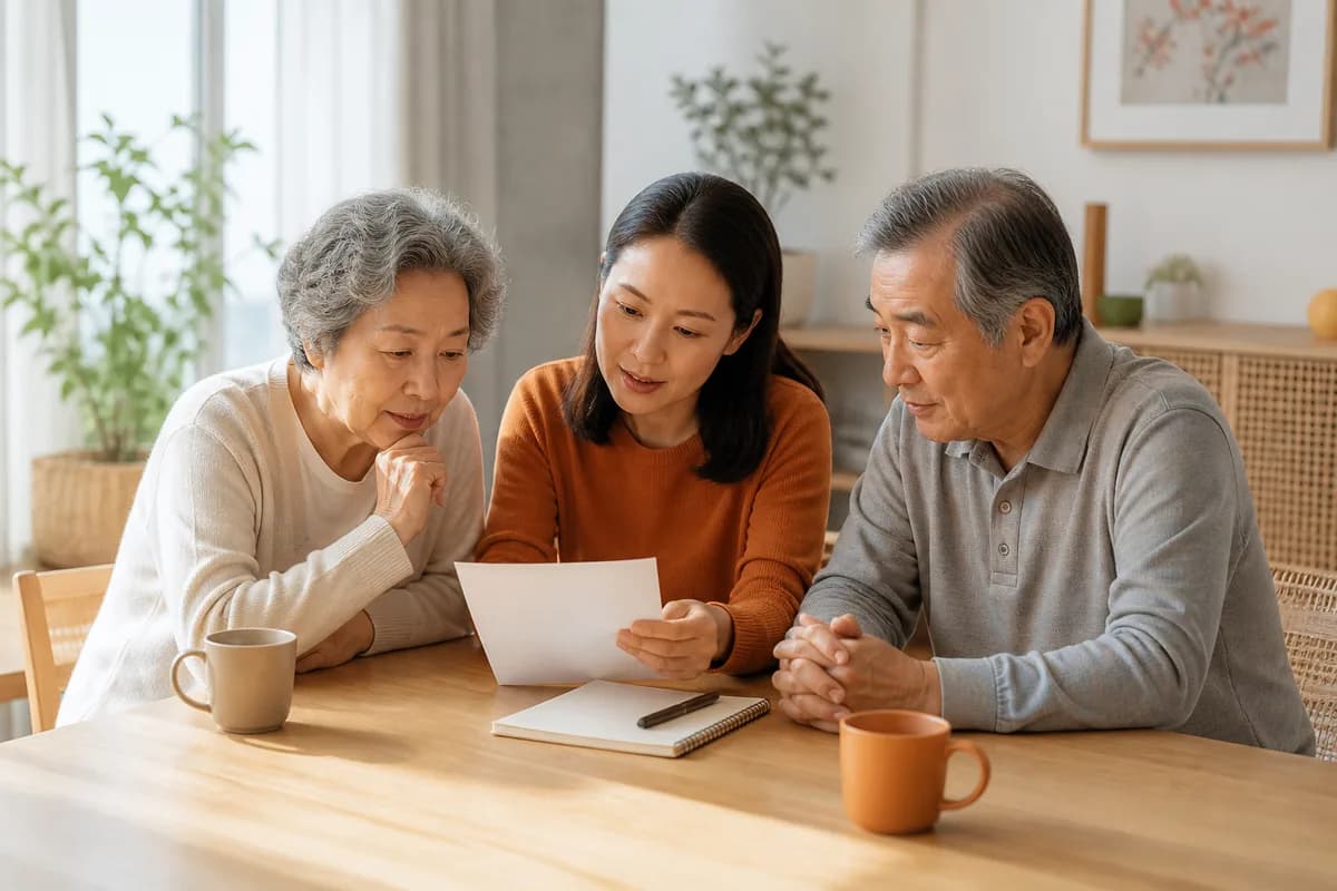 长辈与家人一起梳理养老照护需求